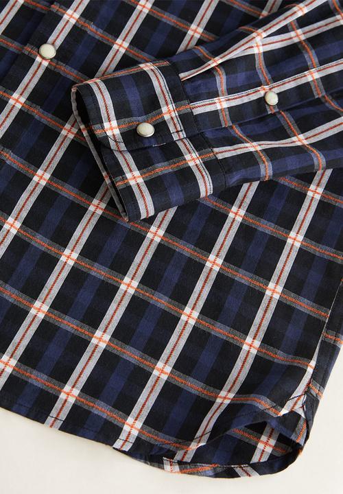 MANGO - Amelia shirt - navy