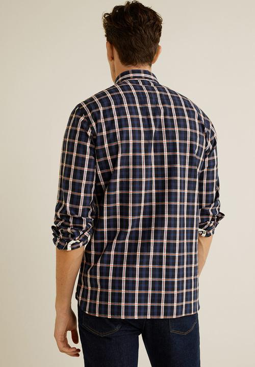 MANGO - Amelia shirt - navy