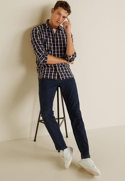 MANGO - Amelia shirt - navy