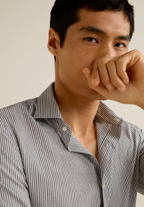 MANGO - Araceli shirt - grey