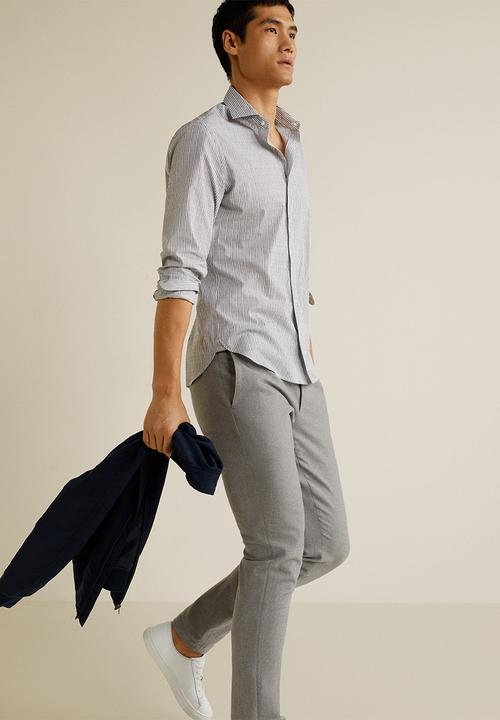 MANGO - Araceli shirt - grey