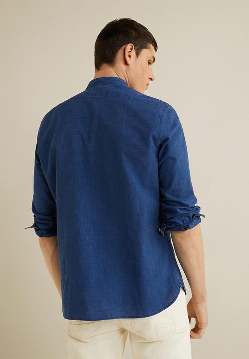 MANGO - Fiona shirt - medium blue