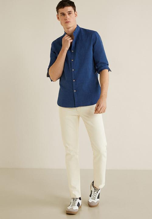 MANGO - Fiona shirt - medium blue
