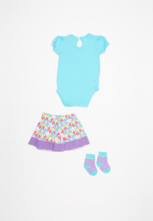 Twin Clothing - Short sleeve dreamer three piece set - multi