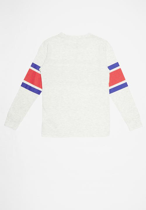 Converse - Cnvb 2 tone graph strip long sleeve tee - grey