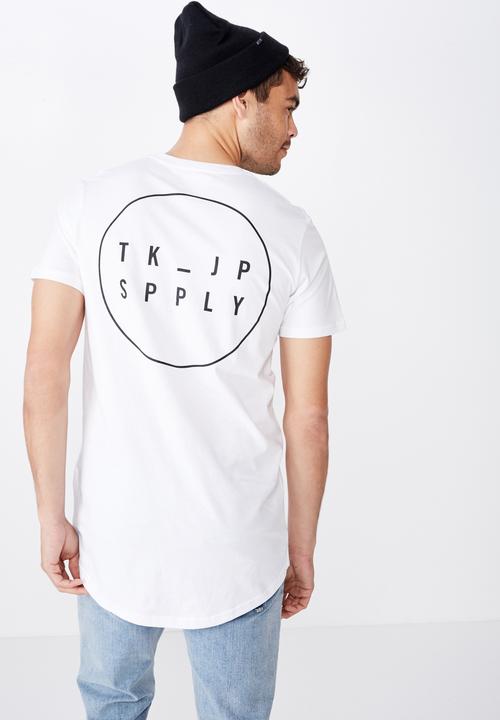 Cotton On - Longline scoop hem tee - white