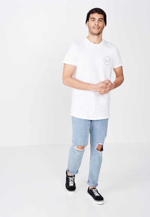 Cotton On - Longline scoop hem tee - white