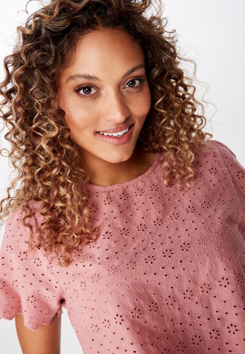 Cotton On - Billy short sleeve blouse - pink