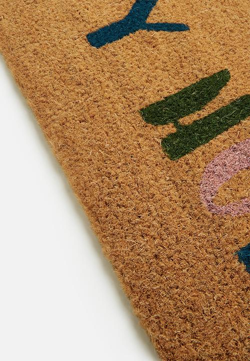 Present Time - Happy home door mat - multi
