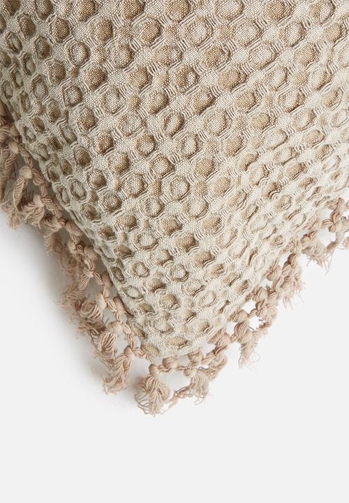 Sixth Floor - Eli waffel cushion cover - brown