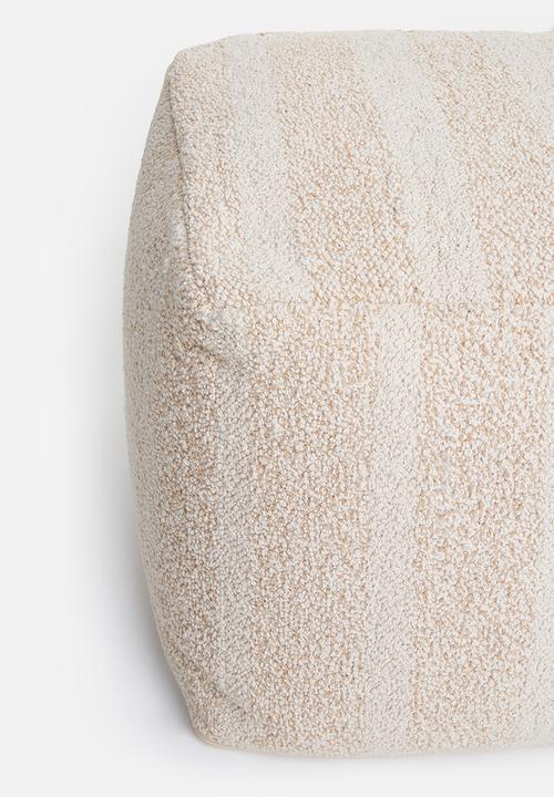 Sixth Floor - Spruce ottoman - white/cream