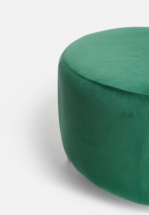 Sixth Floor - Frame ottoman - emerald velvet