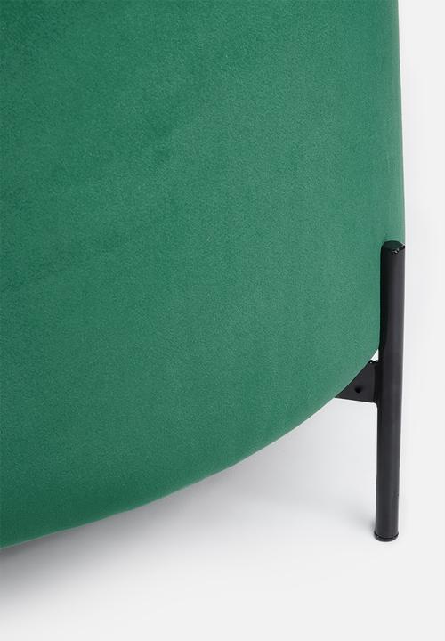 Sixth Floor - Frame ottoman - emerald velvet