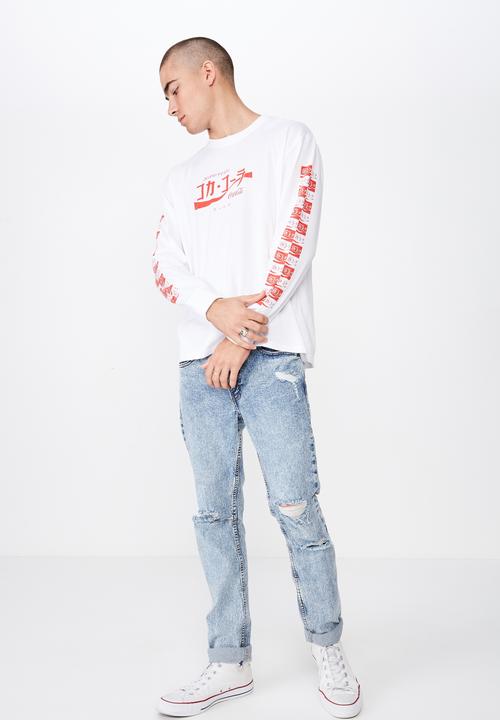 Cotton On - Tbar collaboration tee - white & red