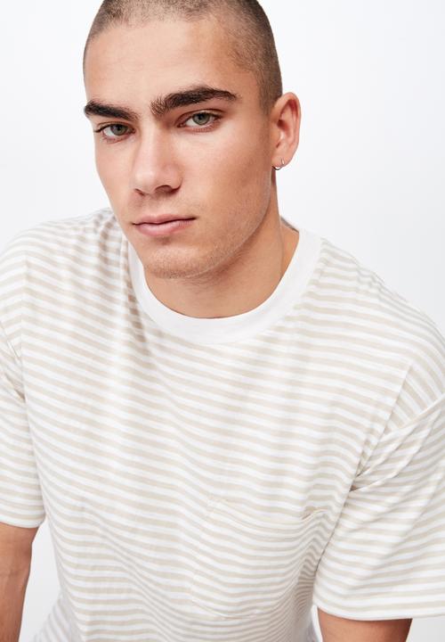 Cotton On - Graduate tee - white & beige 