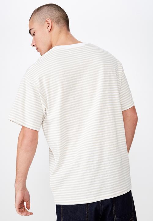 Cotton On - Graduate tee - white & beige 