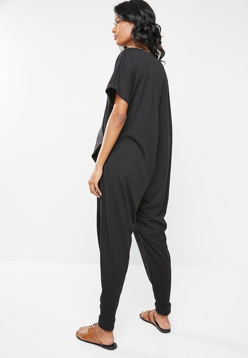 Superbalist - Wrap casual jumpsuit - black