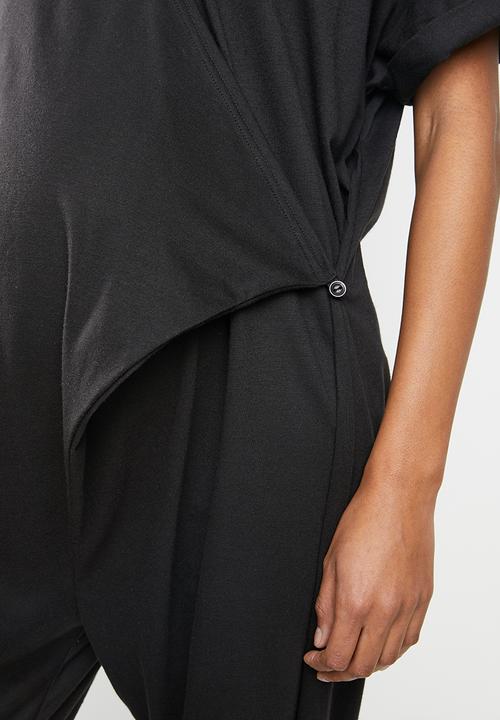 Superbalist - Wrap casual jumpsuit - black