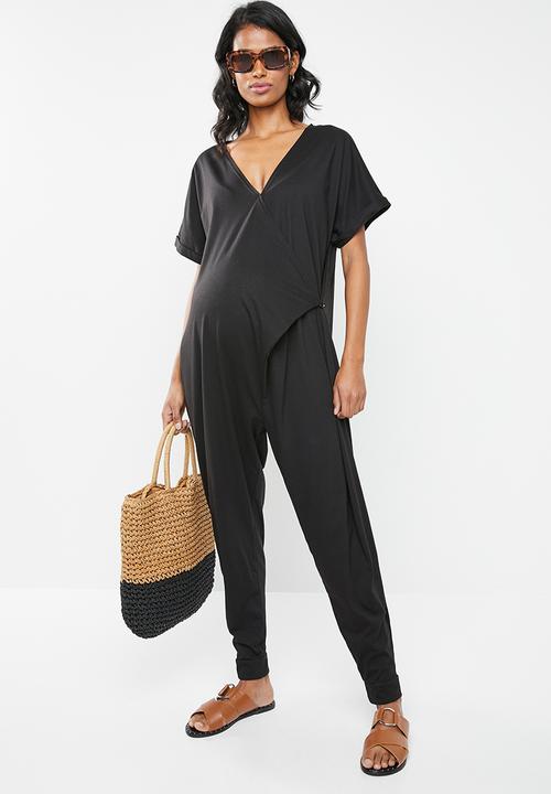 Superbalist - Wrap casual jumpsuit - black