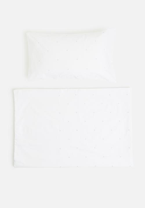 DNU Sheraton - Mia embroidered duvet cover set - white & blue