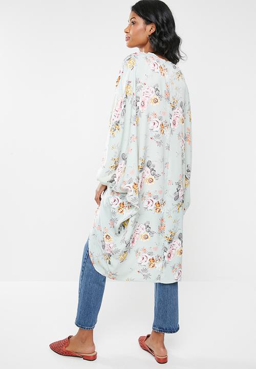 Cherry Melon - Long kimono - green