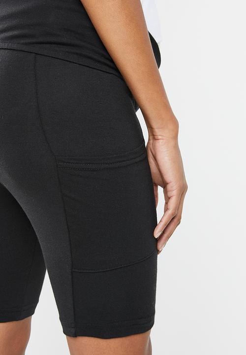 Superbalist - Maternity bicycle shorts with pockets - black