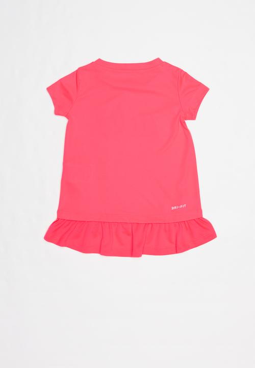 Nike - Nkg dri-fit short sleeve peplum tunic - pink