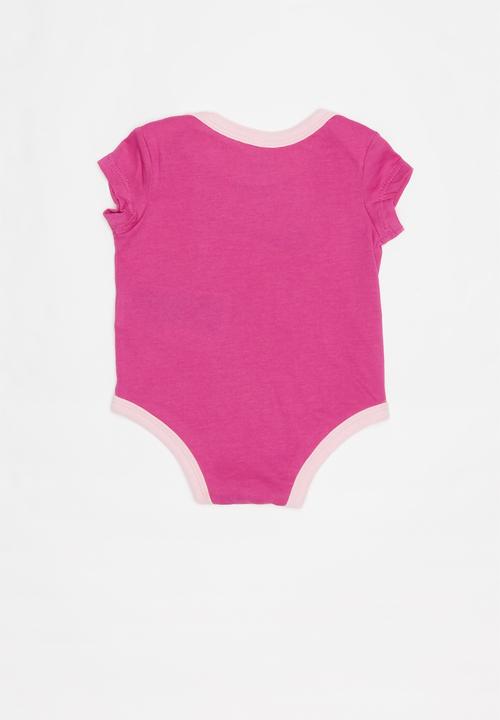 Nike - Nkb short sleeve 3 pack bodysuit set - pink & white 
