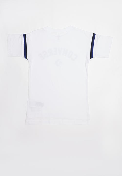 Converse - Cnvb split hem ss tee - white & navy