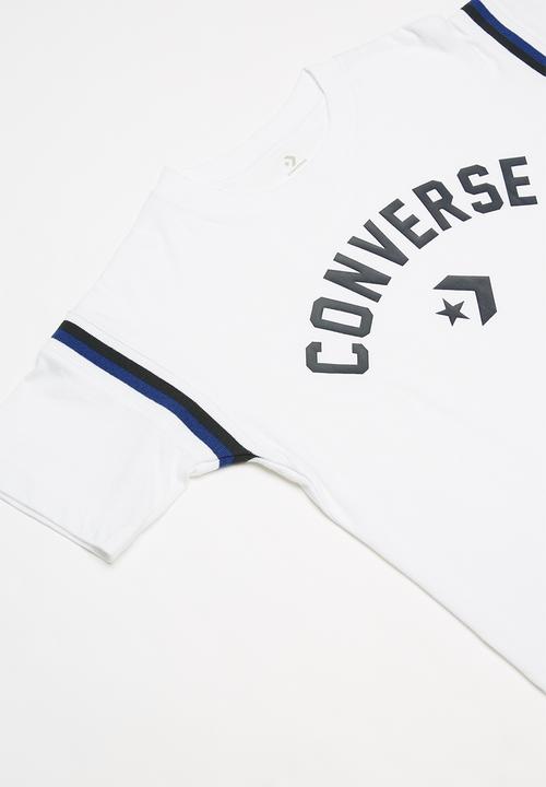 Converse - Cnvb split hem ss tee - white & navy