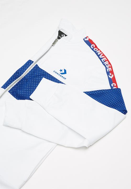 Converse - 2 tone colorblock track jacket - white & blue
