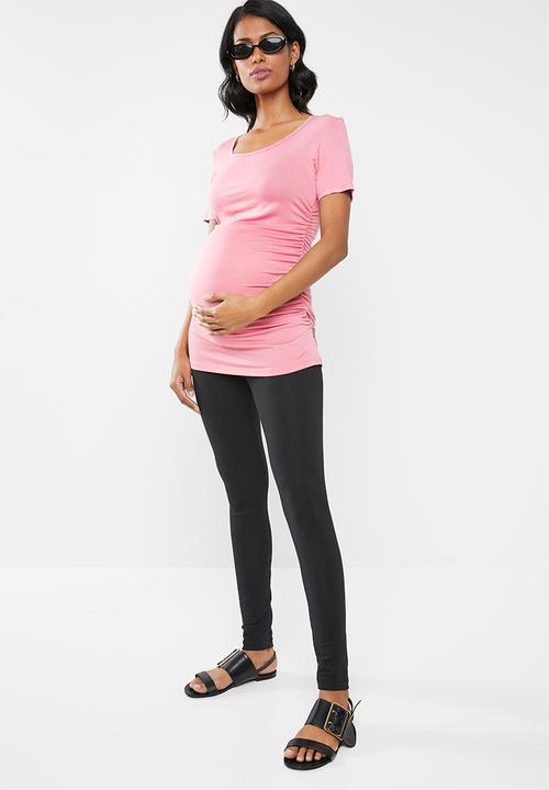 Cherry Melon - Round neck top with side detail - pink