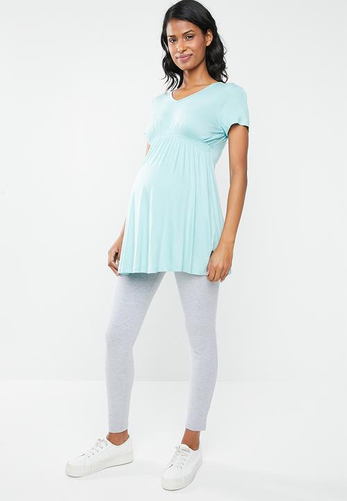 Cherry Melon - Smock detail top - turquoise 