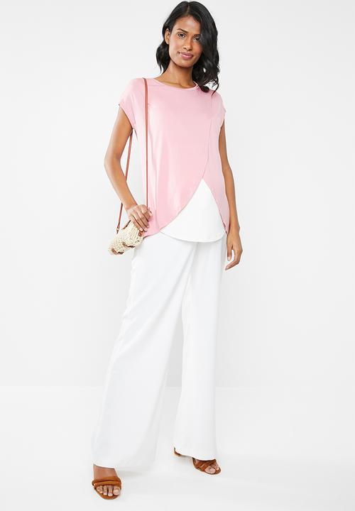 Cherry Melon - Overlay feeding top mid - pink & white 