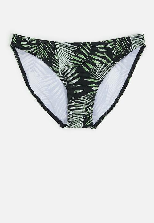 Jacqueline - Maternity Palm print bikini bottom - green multi