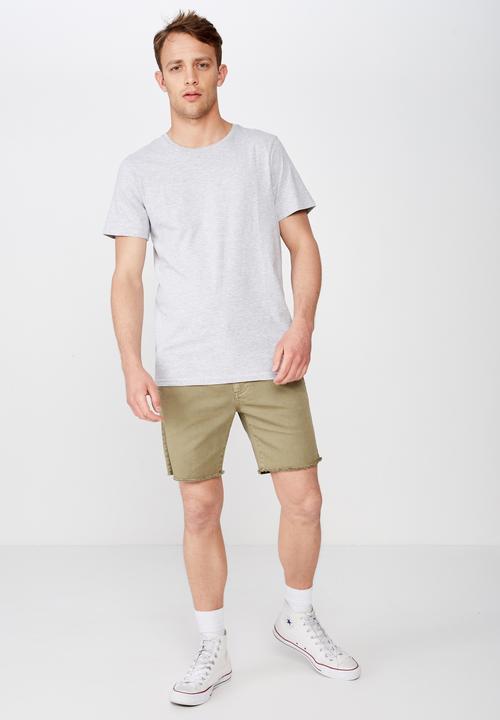 Cotton On - Raw hem chino - green