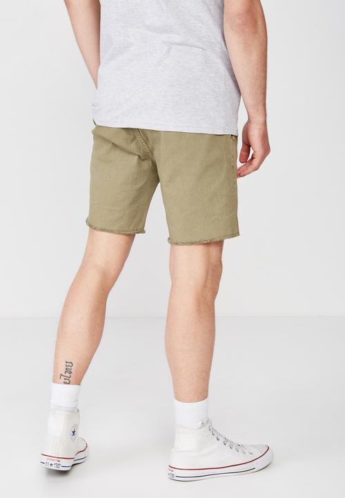 Cotton On - Raw hem chino - green