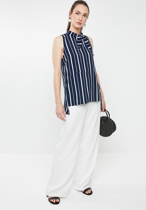 STYLE REPUBLIC - High neck kittybow blouse - multi