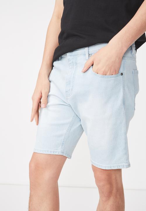 Cotton On - Skinny straight fit shorts - blue
