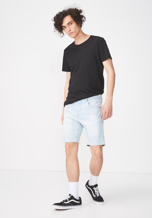 Cotton On - Skinny straight fit shorts - blue
