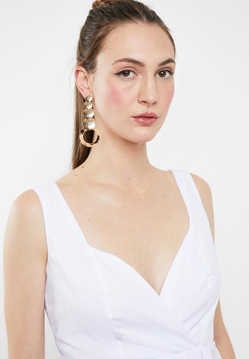 STYLE REPUBLIC - Hi-lo peplum top - white