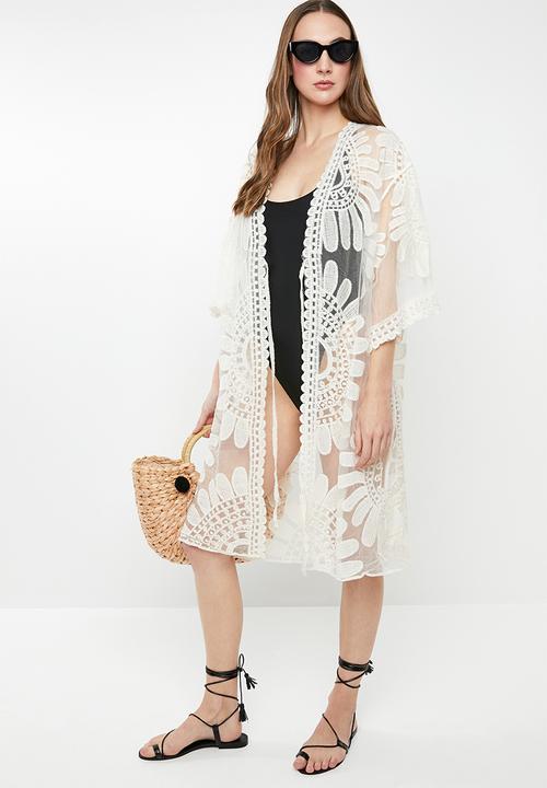 Joy Collectables - Sunflower lace kaftan - cream
