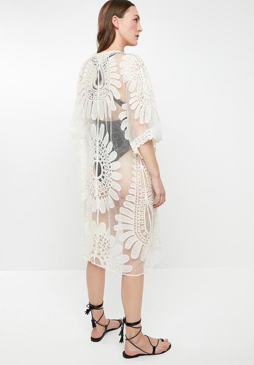 Joy Collectables - Sunflower lace kaftan - cream