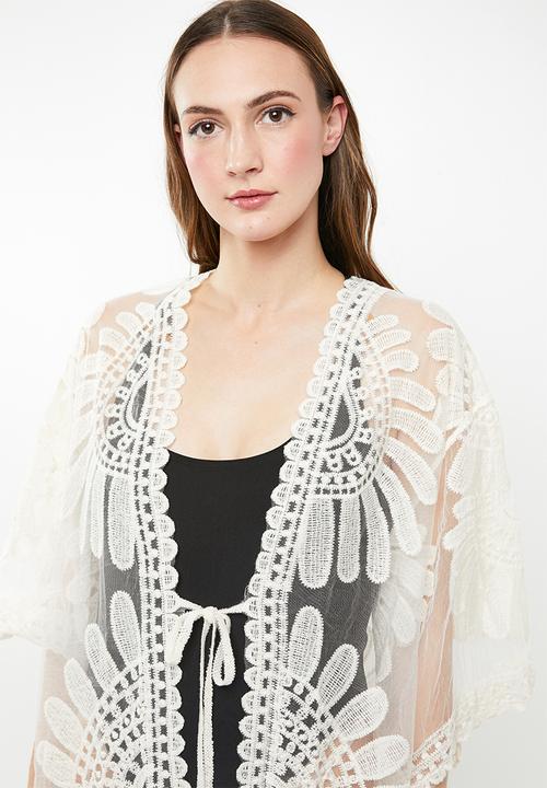 Joy Collectables - Sunflower lace kaftan - cream