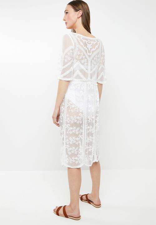 Joy Collectables - Lace kaftan - white