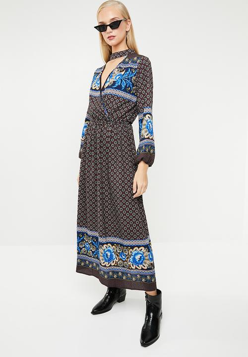 STYLE REPUBLIC - Bell sleeve maxi dress floral - multi 