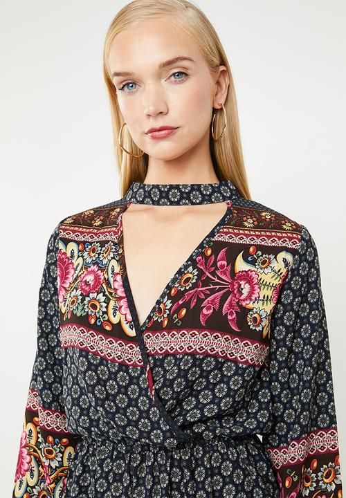 STYLE REPUBLIC - Bell sleeve maxi dress - multi 