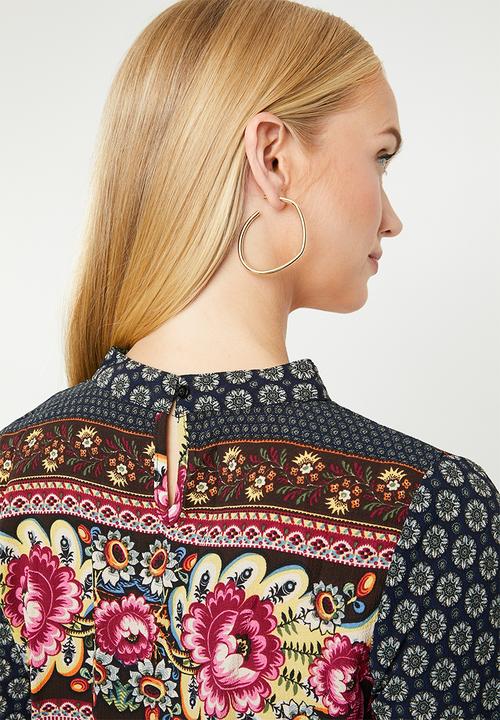 STYLE REPUBLIC - Bell sleeve maxi dress - multi 