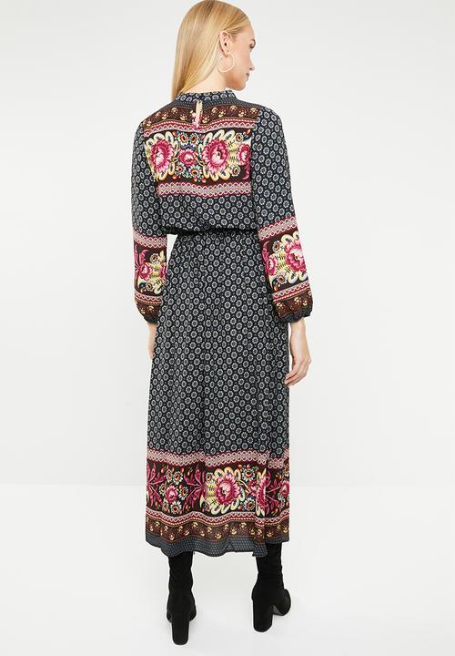 STYLE REPUBLIC - Bell sleeve maxi dress - multi 