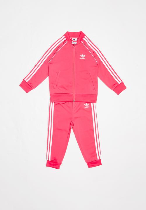 pink adidas suit